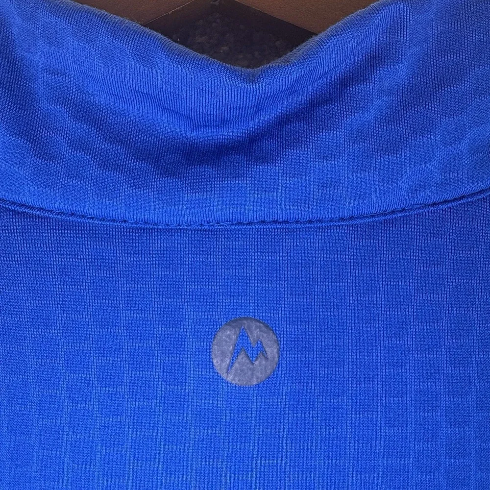 Marmot Leconte Fleece Pullover Size XL Blue 1/2 Zip Grid Stretch Gorpcore Hiking